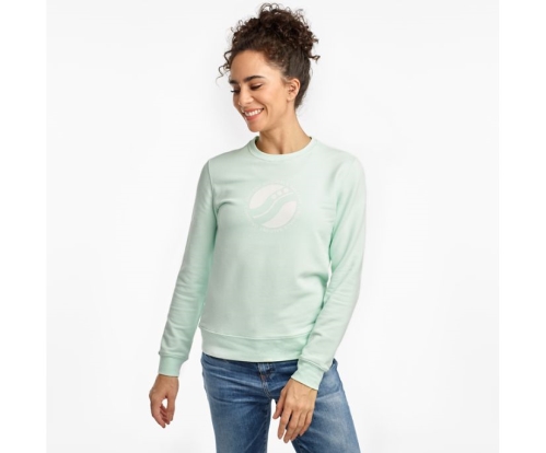 Tenis Saucony Logowear Sweatshirt Mujer Tops Ropa Opal Azules México MX-420-UY